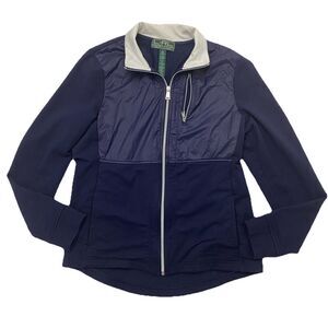 Lauren Ralph Lauren LRL Hybrid Activewear Full Zip Navy Jacket Women's Small